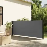 Retractable Side Awning Anthracite 120x500cm Outdoor Shade Blinds Privacy Screen