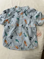 Wonder Nation Boys 4T Beach short - Sleeved Polo Shirt New