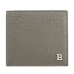 BALLY 6302634 BYIE 金屬LOGO牛皮4卡零錢短夾.灰