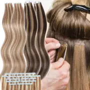 AU CLEARANCE Tape Hair Extensions 100% Real Remy Human Hair Full Head Skin Weft