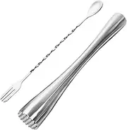 MOLUCKFU 1Set Ice Muddler Multifunction Ice Mixer and Hammer for Bartenders Ergonomic Design Kitchen Tool for Muddling Fruits and Crushing Ice