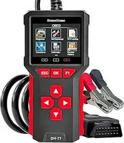 DH77 4 in 1 OBD2 Scanner+Battery Tester 5-36V 20-3300 CCA >99.8% Accuracy 3.2" Colors Screen OBD2/EOBD Diagnostic Tool Engine Code Reader EVAP Digital Diagnosis DTC for Car Motorcycle&Truck