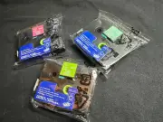 3 Pack. 12mm/0.47" P-Touch Label Tape. Lime Green, Turquoise Blue, Berry Pink