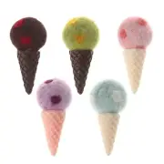 Ice Cream Toy Photo Prop Crochet Ice Cream Toy Skin-friendly Photography Supply