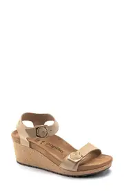 Papillio by Birkenstock Soley Ring Buckle Wedge Sandal in Sandcastle at Nordstrom, Size 10-10.5Us