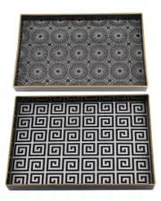 A&B Home Set of 2 Decorative Trays