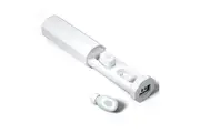 Bluetooth 5.3 Earphone Digital Display Wireless Stereo HiFi Sports TWS Earbuds with Charging Case White