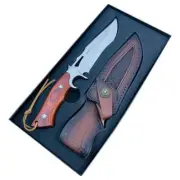 M390 Steel Full Tang Knife Outdoor Sharp knife Camping knife with Leather Sheath