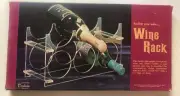 VINTAGE ACRYLIC LUCITE WINE RACK BOTTLE HOLDER NEW IN PACKAGE