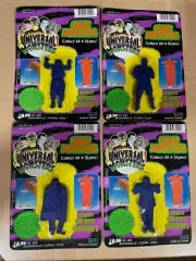 Universal Studios Wolfman Frankenstein Mummy Dracula GROW MONSTERS Blue 1991 MOC
