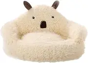 Folpus Plush Round Pet Bed Cat Beds for Indoor Cats Sleeping, Snooze Calming Pet Cat Nest, Cartoon Alpaca Shape for Kitten Cats, Sofa