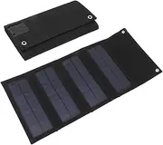 40W Solar Panel Charging Bag, Foldable Monocrystalline Solar Panel Charger with USB Interface for Laptop Outdoor Camping Hiking Emergency Charging (Black)