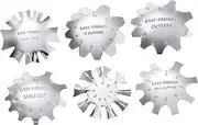 Nail Art Stencils Set 6pcs Manicure Line Templates Sturdy Stainless Steel for Salons Home Create Precise French Manicure