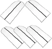 ERINGOGO 5 Pack Dress Garment Bags Closet Storage Hanging Suit Coat Dust Bags Wardrobe Clothing Protection
