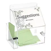 Acrylic Suggestion Box With Lock Wall Mounted Acrylic Donation Box