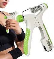 Grip Trainer | Finger Exerciser | 22-176 Lbs Adjustable Resistance Hand Grip Forearm Workout Extension Exerciser with Counter for Injury Recover