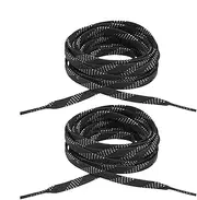 Hockey Skate Laces - Double Braided Hockey Skates Laces | Woven Fiber Material Skating Supplies for Hockey Skates, Roller Skates, Inline Skates, Ice Skates