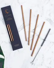 Clinq Copper Straw & Brush Set | Sans Drinks