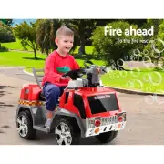 Rigo Kids Ride On Fire Truck Motorbike Motorcycle Car Red Grey Toy Engine Boys