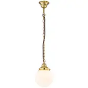 Glass Chain Brass Pendants Lights Spheres White Lighting Period Melbourne