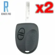 2 x To Suit Holden Commodore 2 Button Car Remote Case Uncut Key VS VT VX VY
