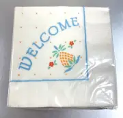 Vintage Hallmark Paper Napkins For Use Decoupage Crafts "Welcome" Pineapple