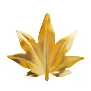 Japanese Chopstick Rest Holder Cutlery Stainless Steel Metal Maple Leaf / Gold