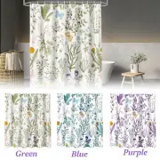 Bathroom Shower Curtain Polyester Plant Leaf Bath Curtain Waterproof .l