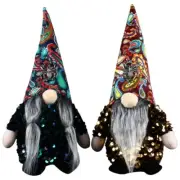 Halloween Sequins Gnome Hat Plush Beard Elf Dwarf Dolls Ornament