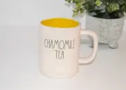 New Rae Dunn Off-White/Yellow "CHAMOMILE TEA" Mug