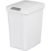 Sterilite 10438004 7.5GAL28L WHT Touch Can, 7.5 Gallon, White