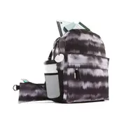 5 Piece Tie Dye Backpack Set - Charcoal