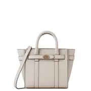 [Mulberry] Micro Zipped Bayswater Chalk Small Classic Grain