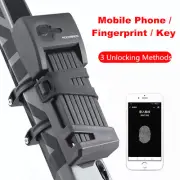 ROCKBROS Fingerprint Bicycle Lock Anti-Theft Bluetooth Folding Motorcycle Lock