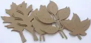 {10} ASSORTED FALL LEAVES - Autumn Leaf Foilage - Bare Chipboard Die Cut