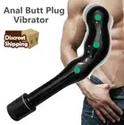 Couples Wearable Pleasure Powerful Massager Prostate Beads Butt Plug Vibrating