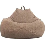 Beanbag Cover Recliner Gaming Storage Bag Lazy Lounger Bean Bag Without Bean Filling Easy Cleaning Bean Bag Insert Replacement Cover Sofa Chairs Cover for Adults and Children (100x120cm, Brown)