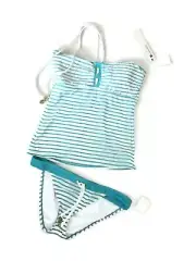 Sperry Top sider Women's Tankini swimsuit 2 piece Blue white stripe Size Small S