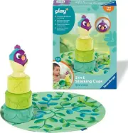 Ravensburger Play+ 3 in 1 Bird's Nest Stacking Cups - Baby Toys for 6 Months Up
