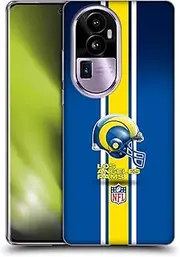 Head Case Designs Officially Licensed NFL Helmet Los Angeles Rams Logo Soft Gel Case Compatible with Oppo Reno10 Pro+