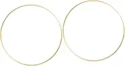 Ciieeo 2Pcs Golden Iron Ring Wreath Decor Loops for Decoration Wind Chimes Accessory and Breathable Design for Crafting Garlands
