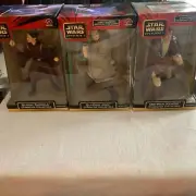 Star Wars Lot (3) NEW Episode 1 Applause 9” Obi-Wan, Queen Amidala & Qui- Gon
