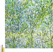 Window Privacy Film,Stained Glass Window Film,3D Decorative Window Vinyl,Decorative Window Cling, Window Film for Bathroom Home Office,Removable, Static Adhesive, UV Protection 44.5 x 200cm (A)