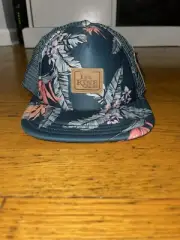 DA KiNE Est Womens Foam Trucker BlueFloral w/ Mesh Back Snapback Cap Hat