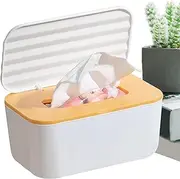 Générique Baby Wipes Dispenser, Tissue Container, 7.87x4.72x3.74 Inches Sealable Multifunctional Dustproof Dispenser, Table Napkins Holder for Makeup, Kitchen, Toilet, Diaper and Bathroom