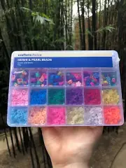 Beads Multicolour Jewellery Making Bracelet Craft Kit Case Kids Bead