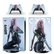 Playstation 5 PS5 Digital Console Skin Cyber Punk T2 +2 Controllers