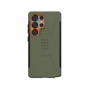 UAG Civilian Magnet Phone Case for Samsung Galaxy S25 Ultra - Olive Drab/Orange