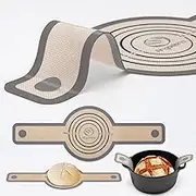 Silicone Bread Sling Dutch Oven - Best Japan Silicone. Non-Stick & Easy Clean Reusable Bread Baking Mat. With Extra Long Handles Baking Sheet Liner, 1 Grey pcs for Transferable Dough