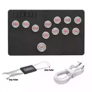 Flatbox Arcade Fight Stick Arcade Controller 2040 USB White Button PC PS4 Switch